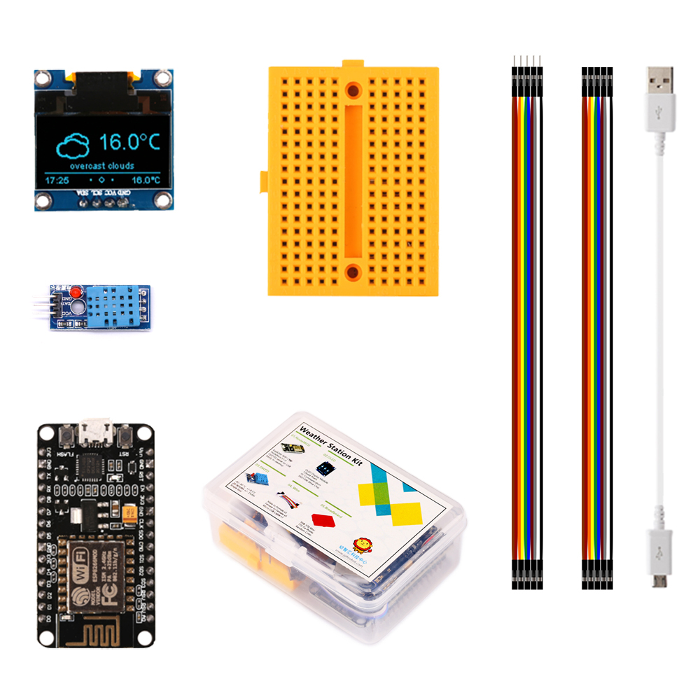 Esp8266 Nodemcu Board - ESP8266 stacja pogodowa zestaw DIY z