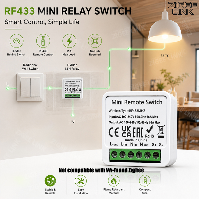 Odbiornik przekaźnikowy RF433M – Home Automation Systems Diy recenzja i cena