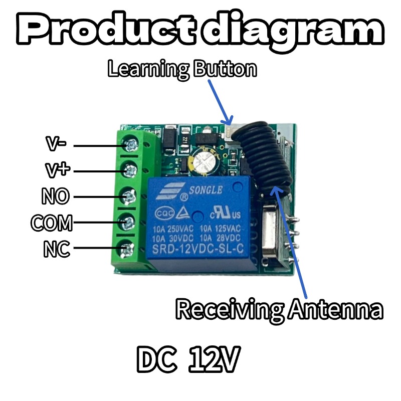 433Mhz DC 12V 6V-30V 1-kanałow – 433Mhz Receiver Module recenzja i cena